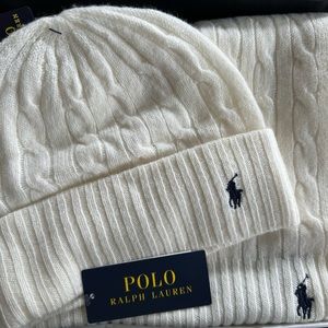 Brand new with tags and original box! Ralph Lauren hat and scarf gift set